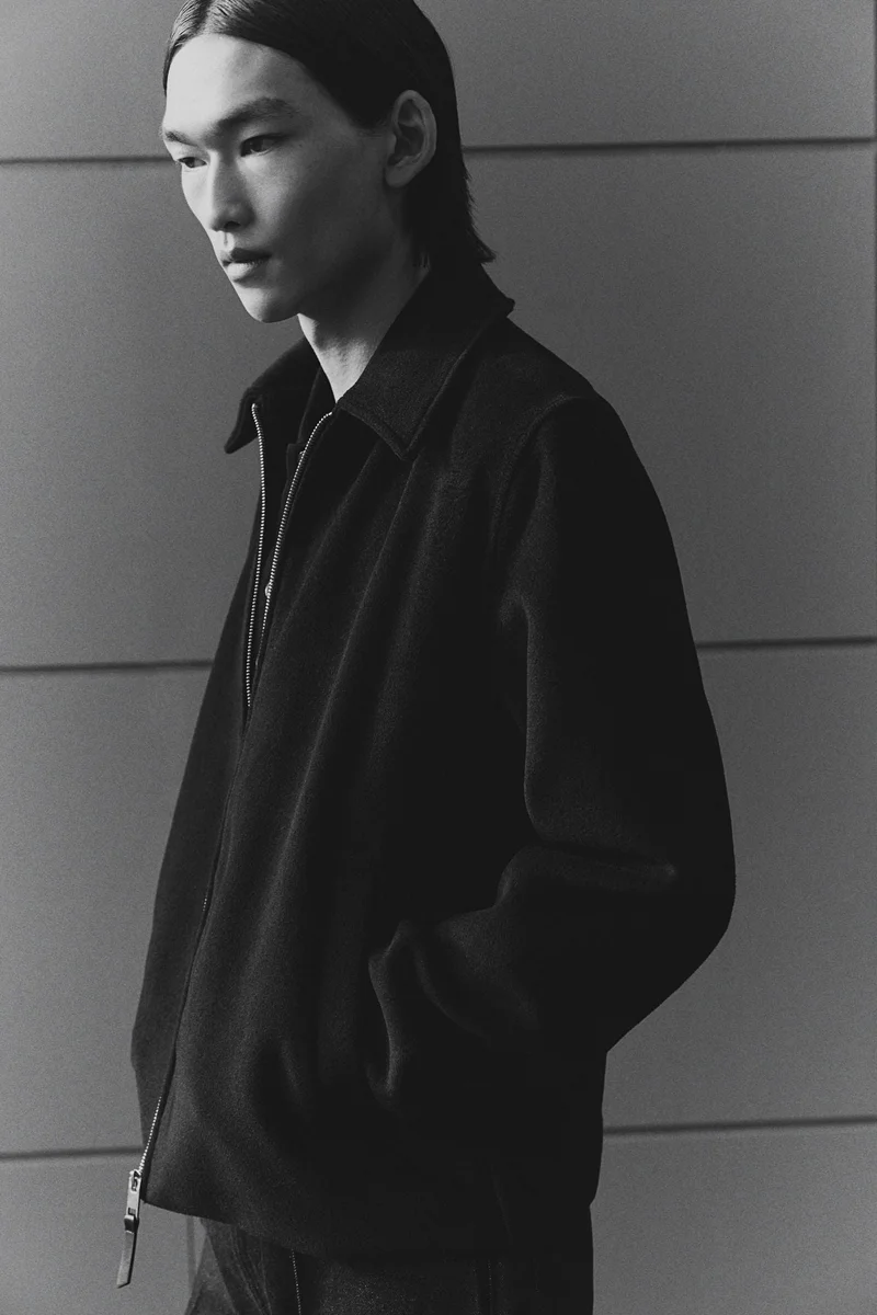 اتش اند ام جاكيت صوف بقصة عادية