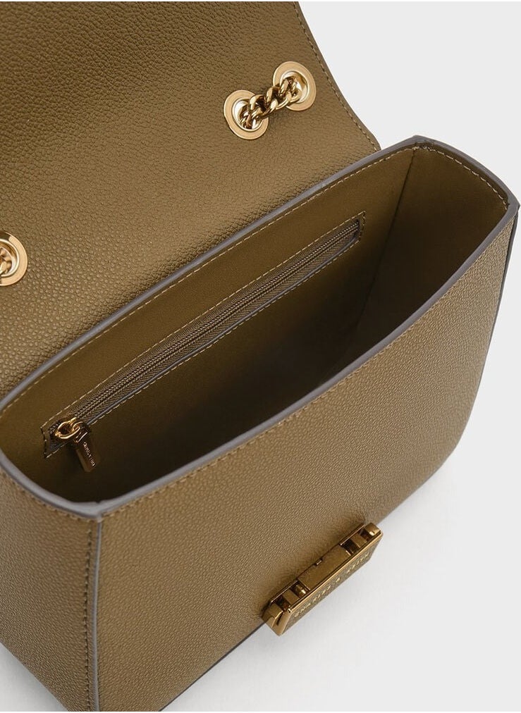 Charles & Keith Charles & keith classic metal chain crossbody bag  - Image 2