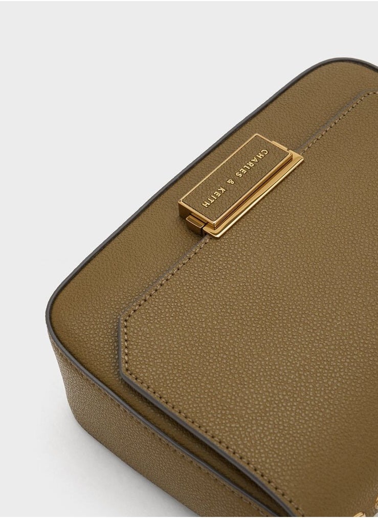 Charles & Keith Charles & keith classic metal chain crossbody bag  - Image 3