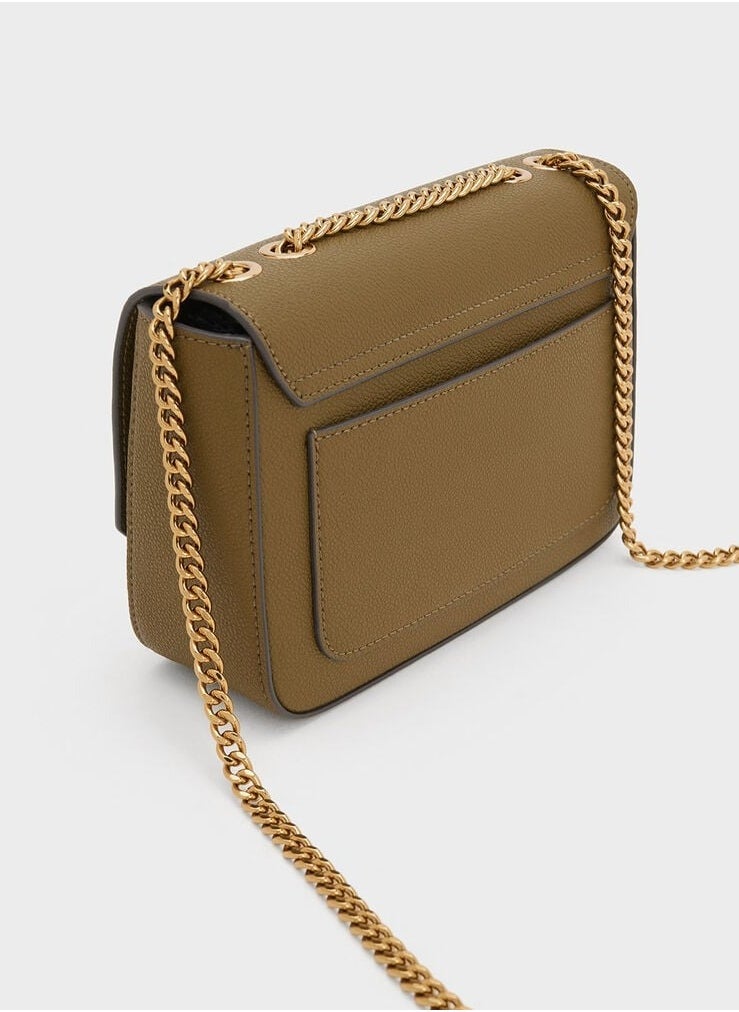 Charles & Keith Charles & keith classic metal chain crossbody bag  - Image 4