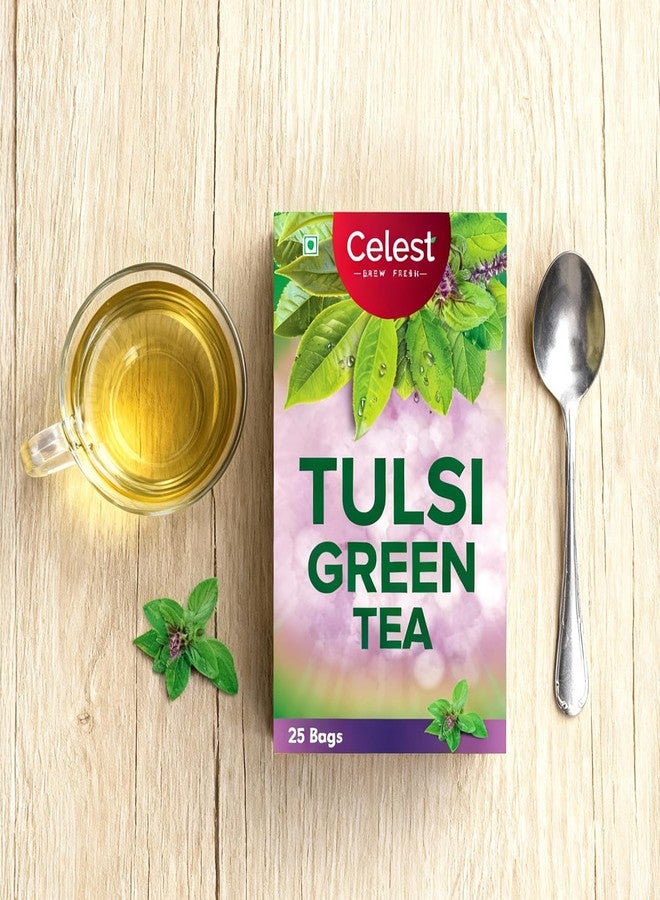 Celest Tulsi Green Tea | Green Tea Tulsi | 25 Teabags - Image 3