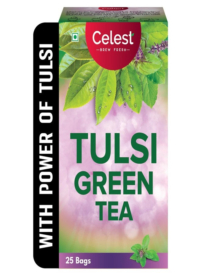 Celest Tulsi Green Tea | Green Tea Tulsi | 25 Teabags - Image 1