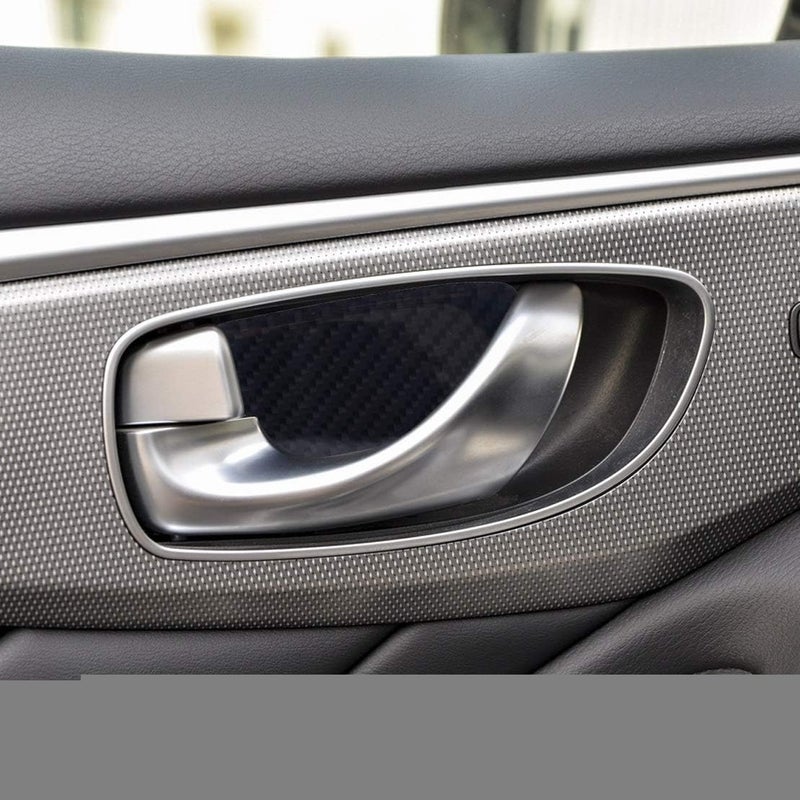 Vuzmode Carbon Fiber Door Handle Bowl Cover Trim Sticker - Image 5