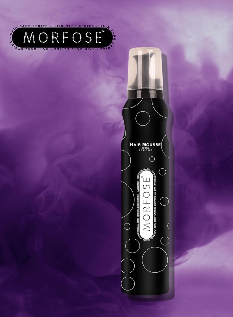Morfose Extra Strong Hair Mousse - Black Spray, 200ml - Image 2