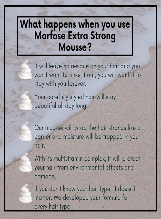 Morfose Extra Strong Hair Mousse - Black Spray, 200ml - Image 4