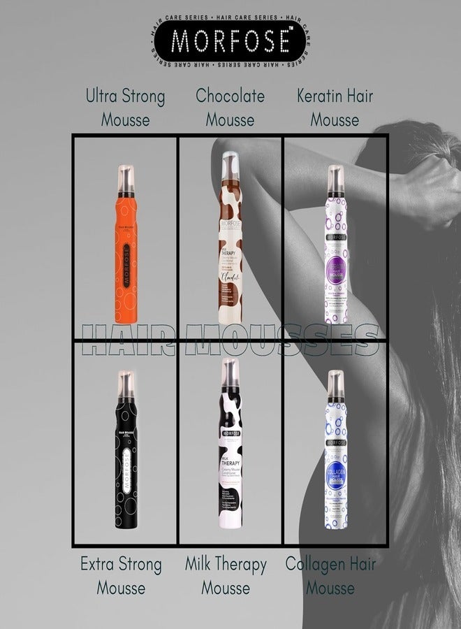Morfose Extra Strong Hair Mousse - Black Spray, 200ml - Image 5