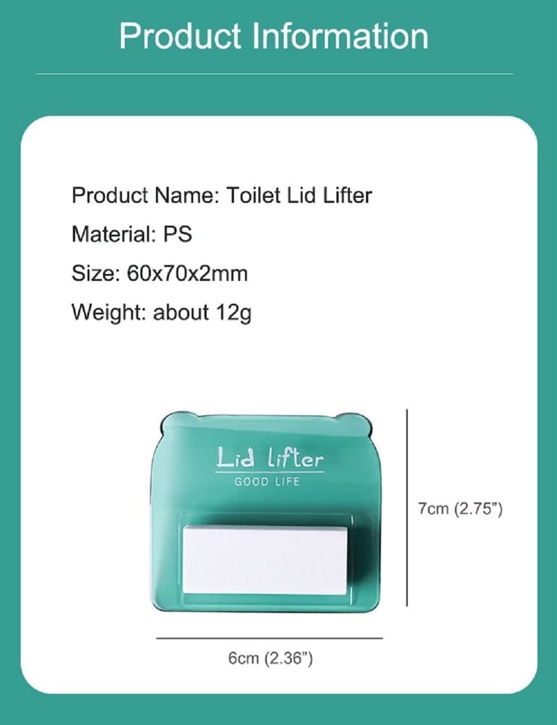 Techhark ® Toilet Seat Lifter - Self-Adhesive Holder With Double Tape Handle Clip for Water Closet - Avoid Direct Contact With Cover & Seat (2) - Image 4