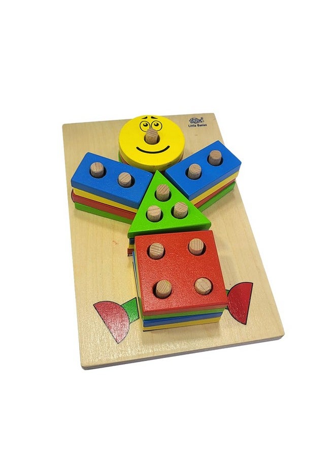 Little Genius Little Genius Wooden Shape Sorter Clown  - Image 1