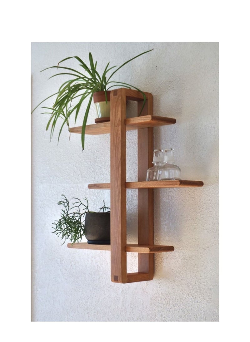 Home Gallery Natural wood wall shelf 80X20X45 