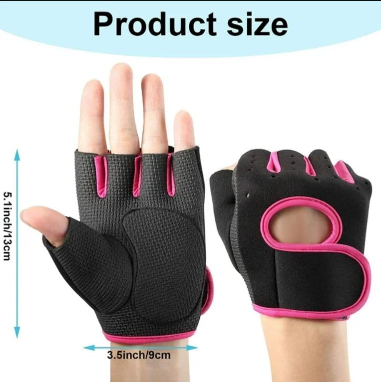 Gymwar Gym Gloves for Weight Lifting Crossfit Fitness Workout Exercise Hand Grips for Women (Free Size) - Image 2
