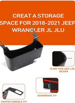 Vitacelli JL Center Console Hanging Storage Box Armrest Organizer ABS Material, Light, Strong and Durable for 2018-2021 forJeep Wrangler JL JLU and Gladiator JT, Interior Accessories, Black  - Image 4