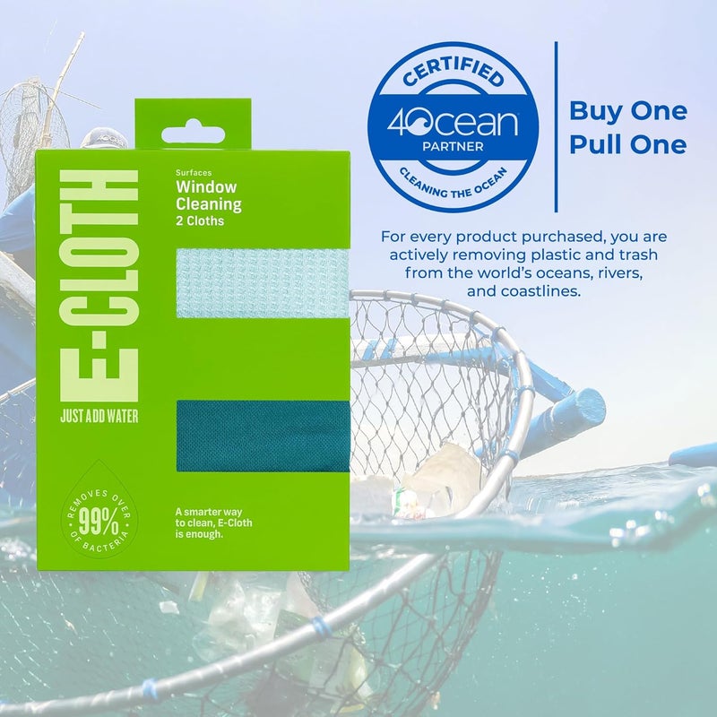 E-Cloth Window Cleaner Kit - Streak-free Microfiber Cleaning Cloths for Windows and Mirrors - Image 4