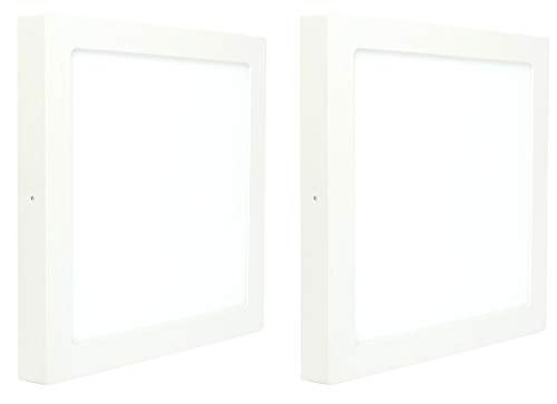 Fos Future Energy FOS LED Surface Ceiling Light 24W, 2400 LUMENS (Square, Warm White 2700k, Pack of 2) - Image 1