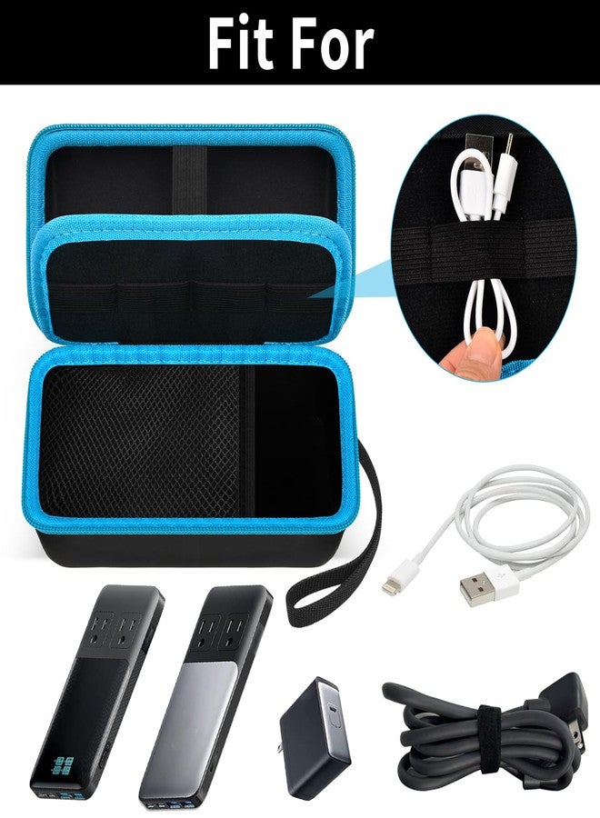 Comecase Travel Case for Anker 727/ Prime 6-in-1 USB C Charging Station (GaNPrime 101W), Power Strip Organizer Bag for Cables and Accessories - Blue (Box Only) - Image 2