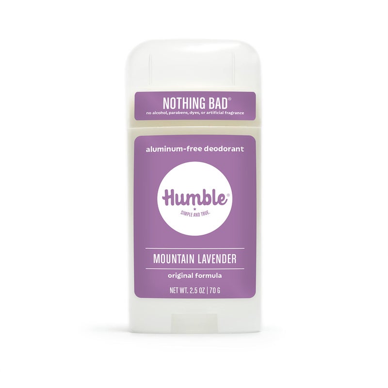 HUMBLE SIMPLE AND TRUE. HUMBLE BRANDS Original Formula Aluminum-free Deodorant. Long Lasting Odor Control with Baking Soda and Essential Oils, Mountain Lavender, Pack of 1 - Image 1