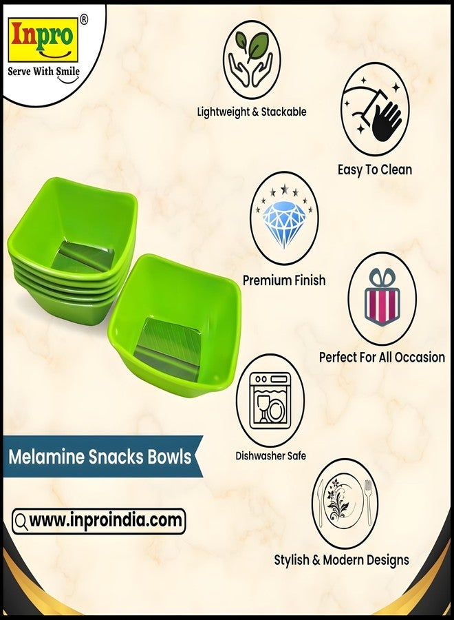 Inpro Serve in Style with Our 6 Pcs Melamine Vegetable Bowl- Perfect for Dinners, Serving as Snacks Bowl and More! - Image 3