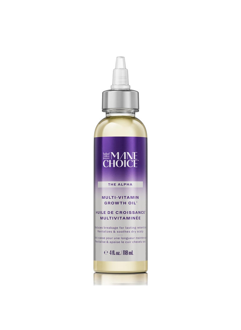 THE MANE CHOICE - The Mane Choice Alpha Multi-Vitamin Scalp Hair Growth Oil, 4 Fl Oz, 1 Pack, Nourishing Scalp Oil with Biotin, Vitamin C, Rosemary, Rice Extract, Jojoba, Tea Tree & Castor Oil, Lightweight & Non-Greasy - Image 1