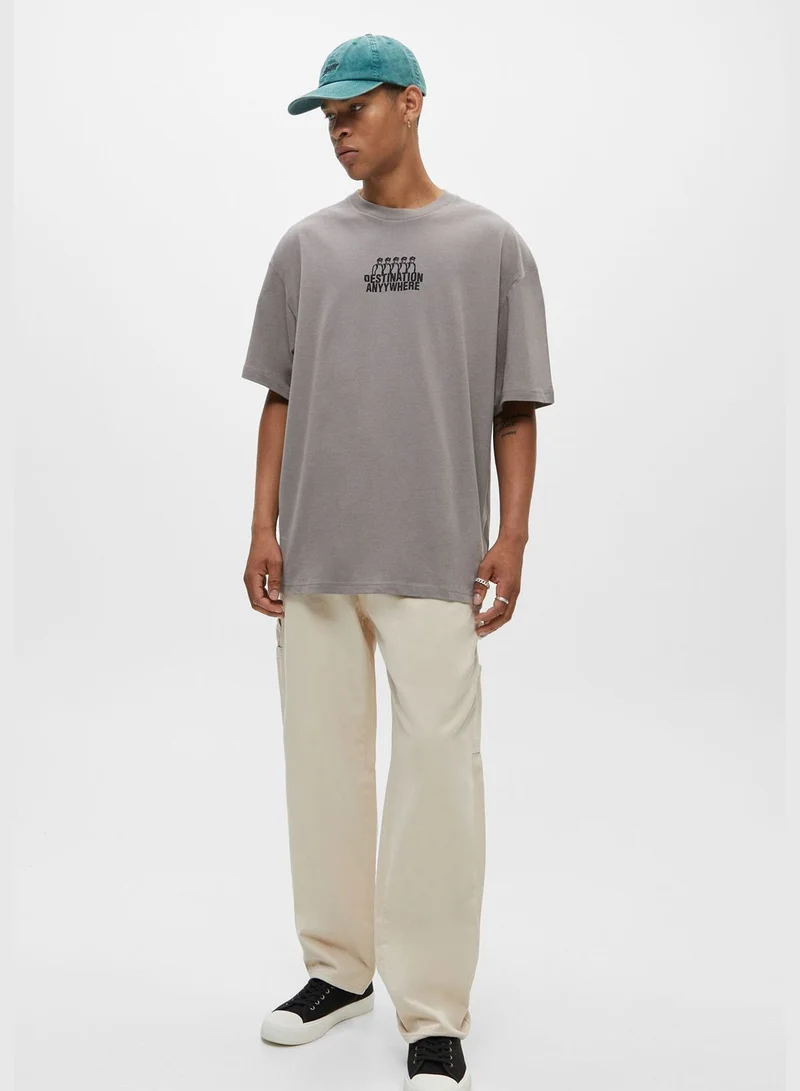 PULL&BEAR Short sleeve T-shirt with contrast details