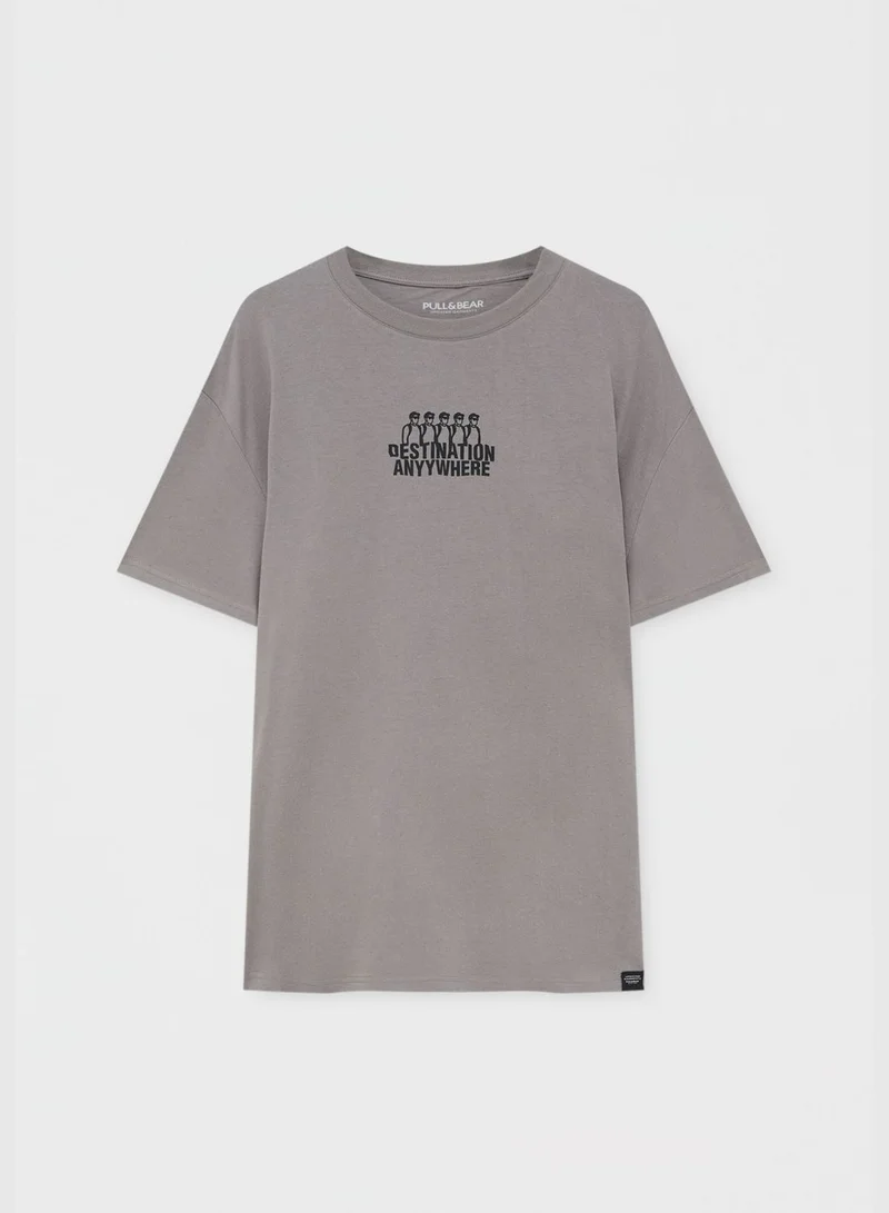 PULL&BEAR Short sleeve T-shirt with contrast details