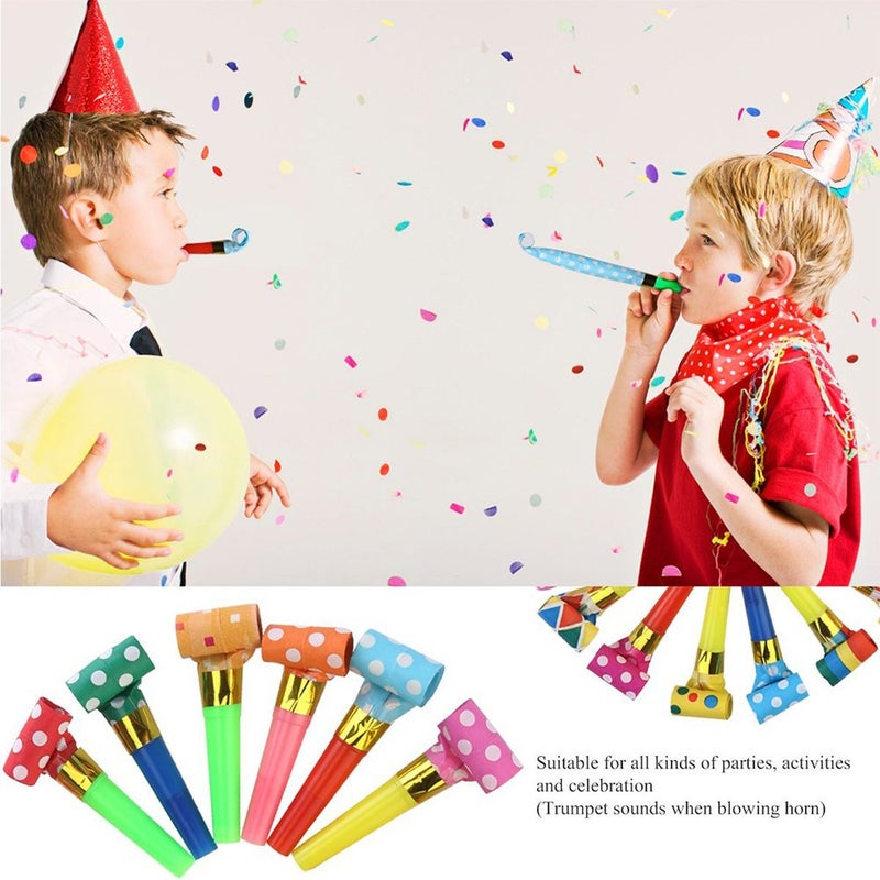 Koogel 100 Pcs Colorful Birthday Blow Horns and Whistles - Party Noisemakers for New Years and More - Image 4