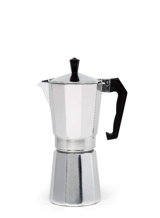 Primula Classic Stovetop Espresso and Coffee Maker, Moka Pot for Italian and Cuban Café Brewing, Greca Coffee Maker, Cafeteras, 6 Espresso Cups, Silver - Image 1