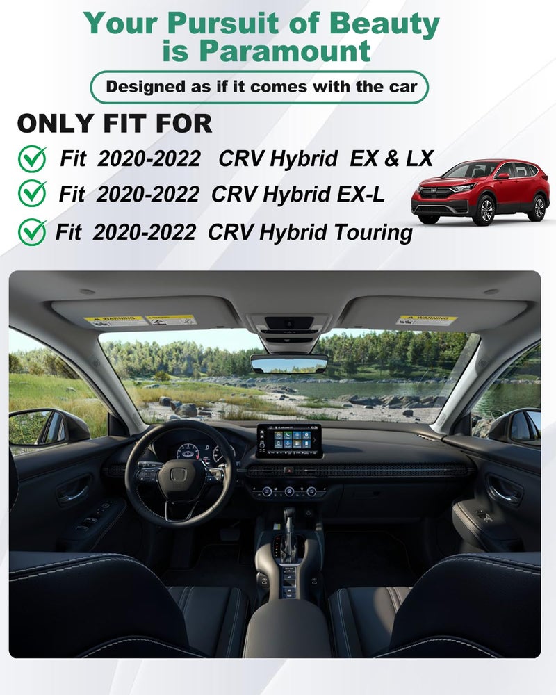 IKABEVEM Original 2020-2022 CR-V Hybrid Floor Mats & Cargo Liner for Honda CRV Hybrid - Custom Fit TPE Floor Mats with Trunk Mat - All Weather Rubber Car Mats for Honda CR-V Hybrid 2020-2022 - Image 2
