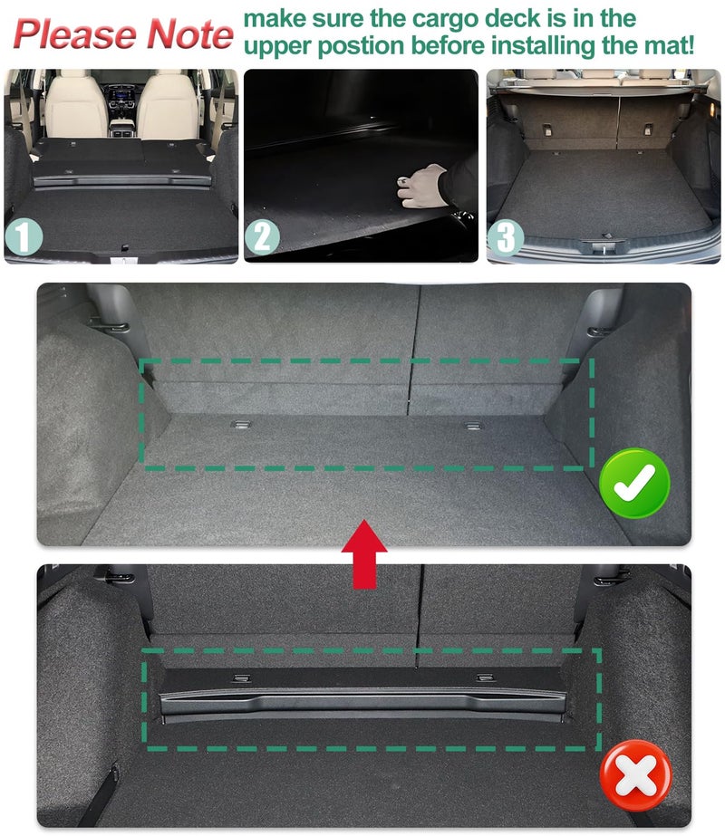 IKABEVEM Original 2020-2022 CR-V Hybrid Floor Mats & Cargo Liner for Honda CRV Hybrid - Custom Fit TPE Floor Mats with Trunk Mat - All Weather Rubber Car Mats for Honda CR-V Hybrid 2020-2022 - Image 5