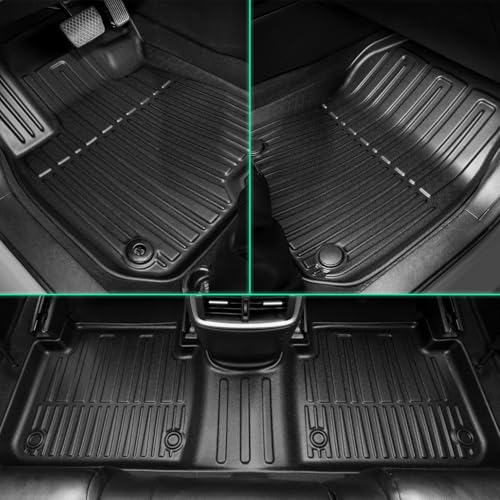 IKABEVEM Original 2020-2022 CR-V Hybrid Floor Mats & Cargo Liner for Honda CRV Hybrid - Custom Fit TPE Floor Mats with Trunk Mat - All Weather Rubber Car Mats for Honda CR-V Hybrid 2020-2022 - Image 3