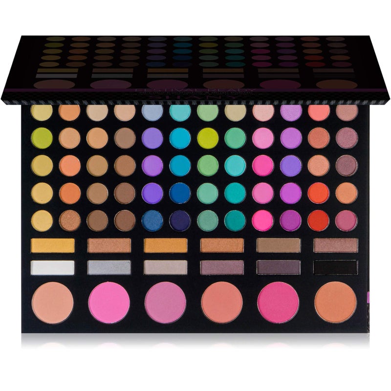 SHANY Festival Ready Palette Highly Pigmented Blendable Eye shadows Makeup Blush and Face powder Makeup Kit with 78 Colors Makeup Palette