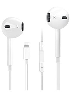 Click4Cart Wired Earphones for iPhone 7/8 Plus/ X/XR/XS Max/11/12 Pro Max (White)