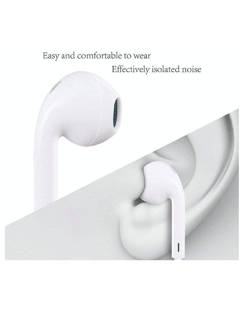 ELTRAZONE - Click4Cart Wired Earphones for iPhone 7/8 Plus/ X/XR/XS Max/11/12 Pro Max (White) - Image 1