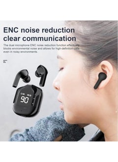 Generic Wireless Bluetooth 5.3 Ear Buds LED Power Display Headphones Bass Stereo, Earbuds in-Ear Noise Cancelling Mic, Sports Earphone Microphone for Android&IPhone Blue  - Image 2