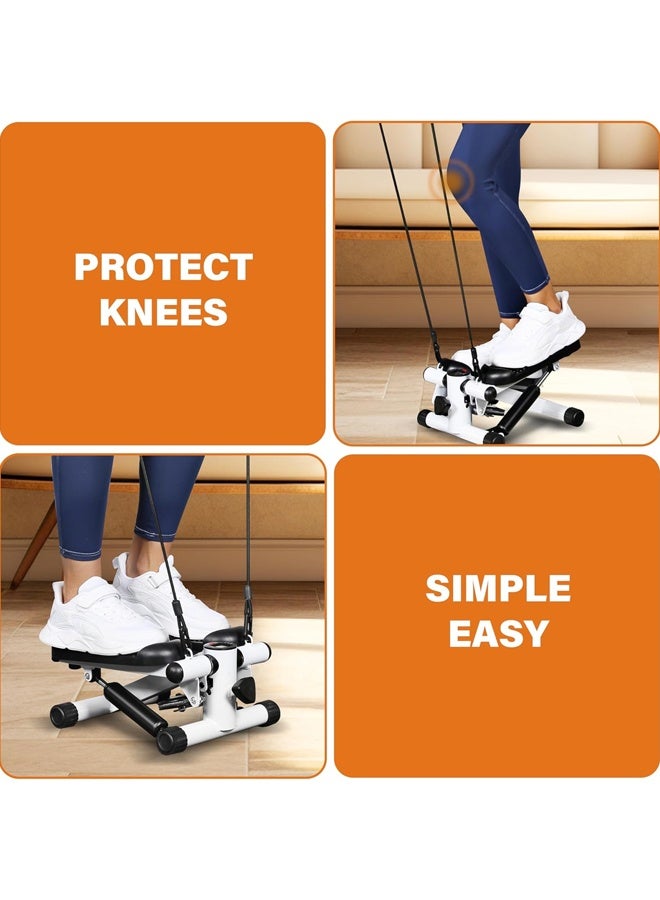 سعيد جهاز تمارين الدرج الصغير مع حزام مقاومة، معدات تمارين اللياقة البدنية المنزلية لتمارين الجسم الكامل - Image 5