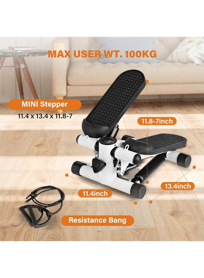 سعيد جهاز تمارين الدرج الصغير مع حزام مقاومة، معدات تمارين اللياقة البدنية المنزلية لتمارين الجسم الكامل - Image 3