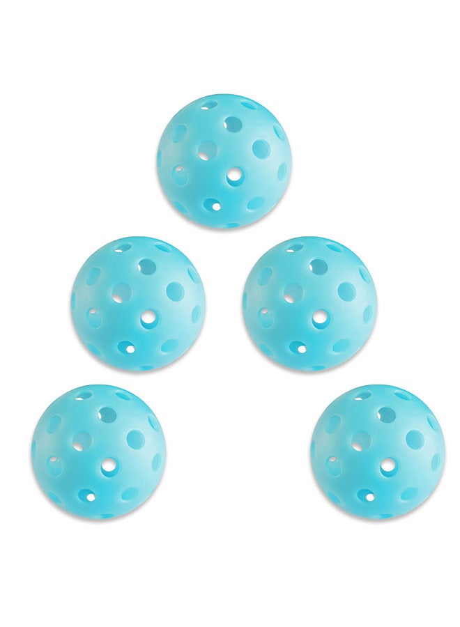 Generic 5 Pack Pickleballs Indoor Outdoor 74mm Luminous Pickle Balls  - Image 1