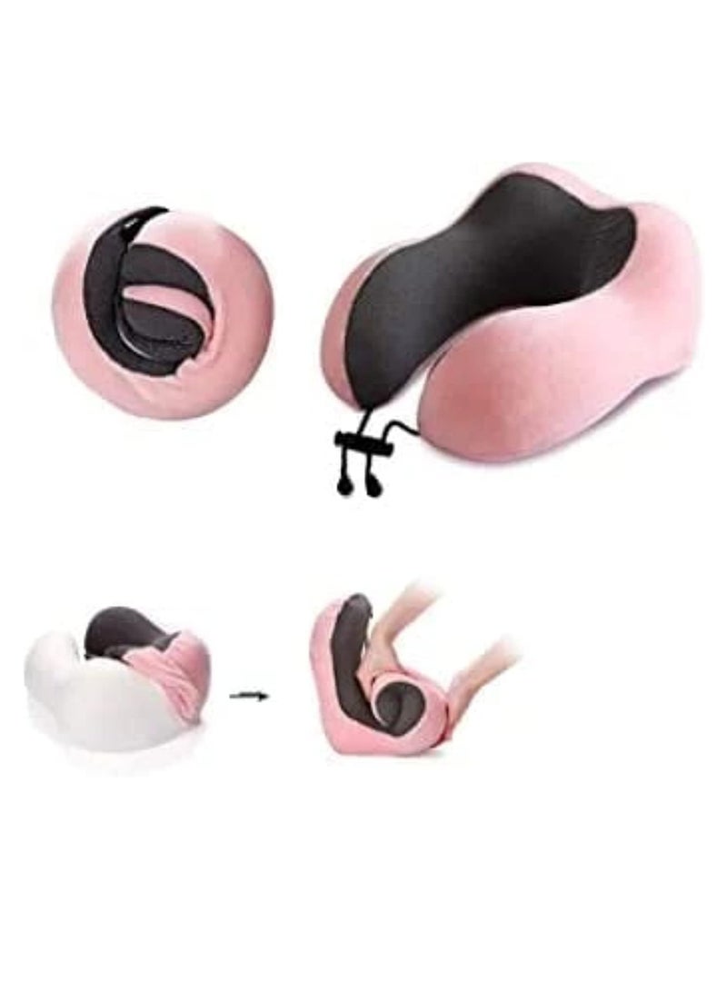 مخدة رقبة مبتكرة بجراب وسحّاب تجمع بين الراحة والتنظيم مش بس هتريح رقبتك أثناء السفر أو الجلوس الطويل، كمان هتخلي أغراضك الصغيرة في متناول إيدك. - Image 2