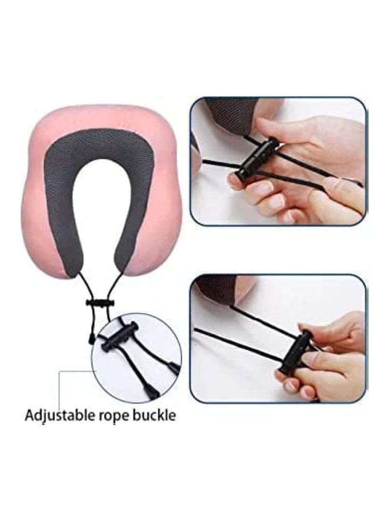 مخدة رقبة مبتكرة بجراب وسحّاب تجمع بين الراحة والتنظيم مش بس هتريح رقبتك أثناء السفر أو الجلوس الطويل، كمان هتخلي أغراضك الصغيرة في متناول إيدك. - Image 4