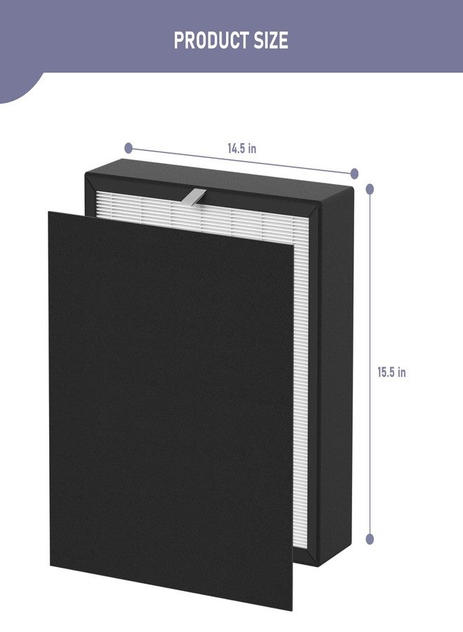Ontheone BF35 Silver Carbon HEPA Filter Replacement Compatible with A-len BreatheSmart Classic BF35 Air Cleaner Purifier, 2 x HEPA Filters + 2 × Carbon Pre-Filters - Image 5
