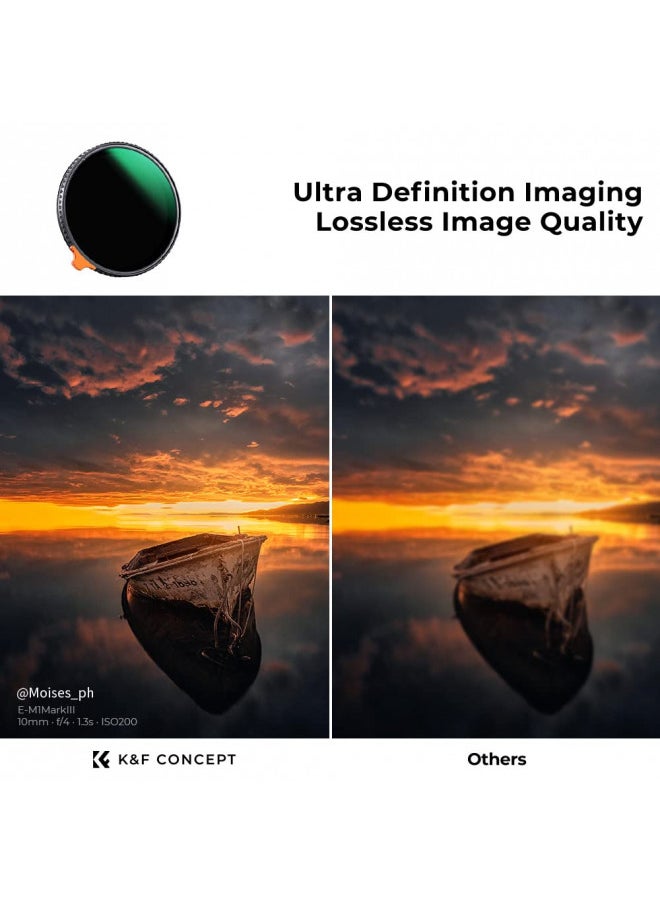 K&F Concept K&F Concept 77mm Variable ND Lens Filter ND3-ND1000 (1.5-10 Stops) Putter Adjustable HD Neutral Density Filter with 28 Multi-Layer Coatings for Camera Lens (Nano-X Series)  - Image 3