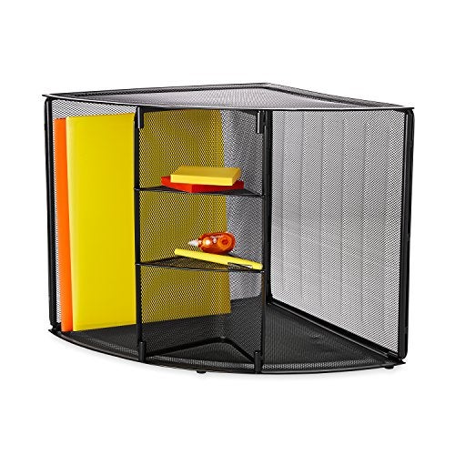 Rolodex Mesh Collection Corner Desktop Shelf Black (62630) - Image 2