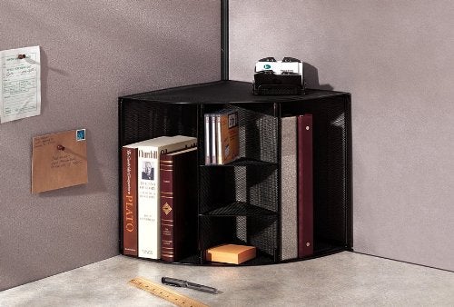 Rolodex Mesh Collection Corner Desktop Shelf Black (62630) - Image 3