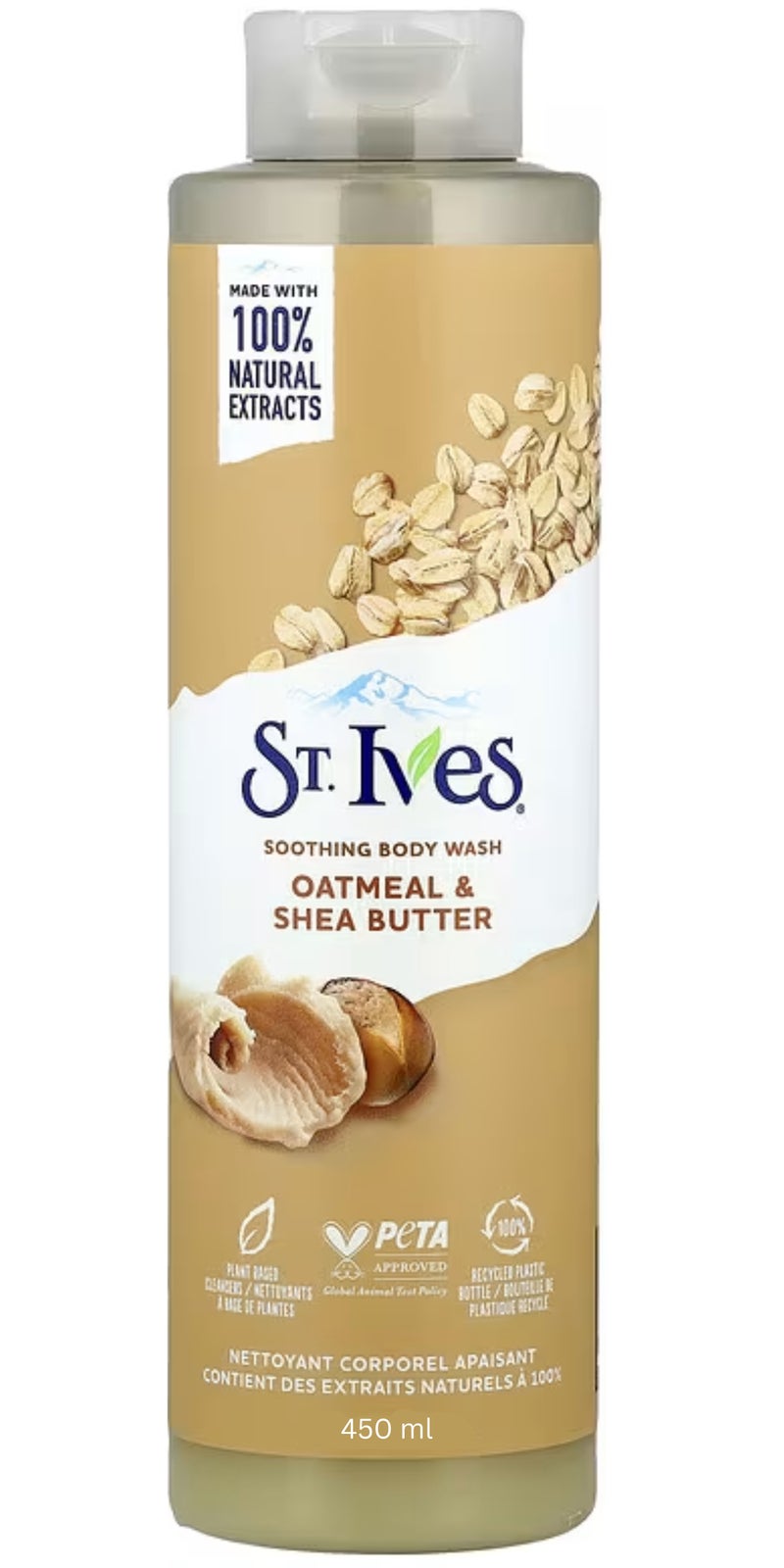 St. Ives Soothing Oatmeal & Shea Butter Body Wash – 450ml - Image 1