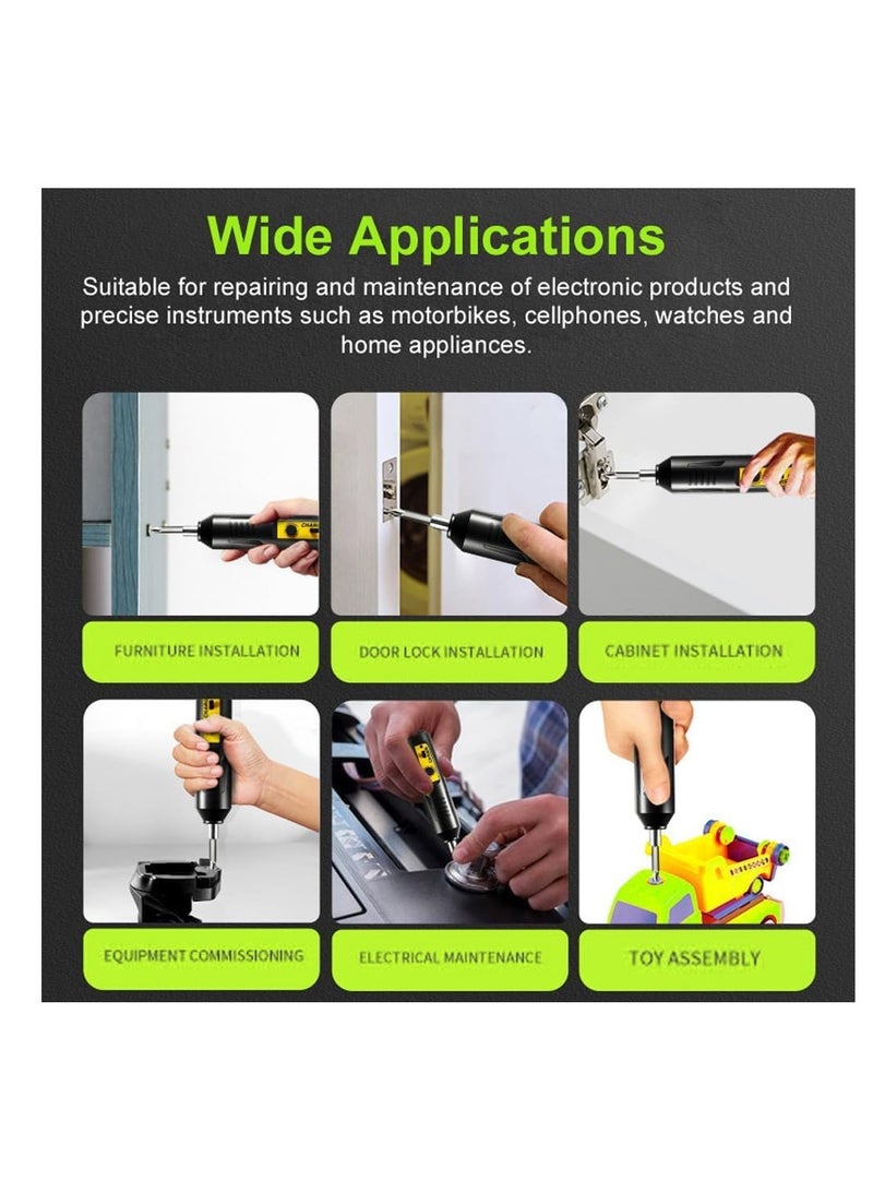 سيوسي مجموعة مفك البراغي الكهربائية - طقم مفك البراغي القابل للوصول إلى محمول وقابل لإعادة الشحن - Image 4