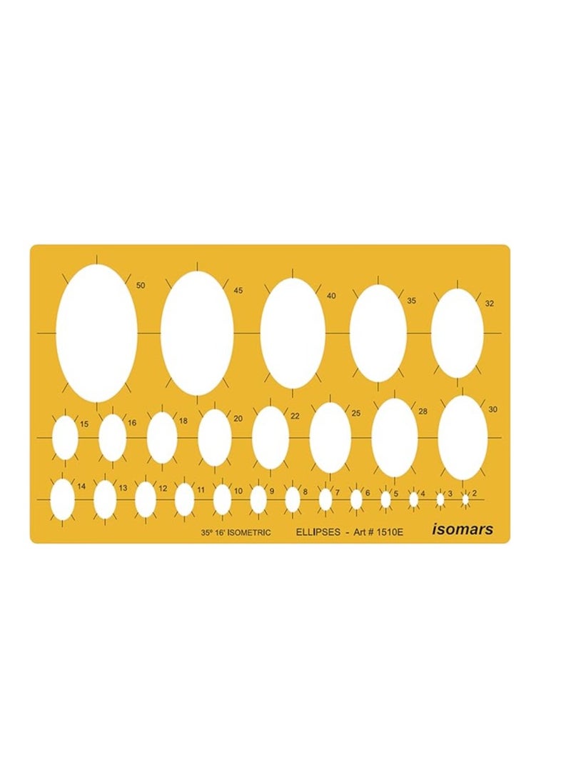 Isomars Ellipses Shape Drafting Drawing Template - Image 1