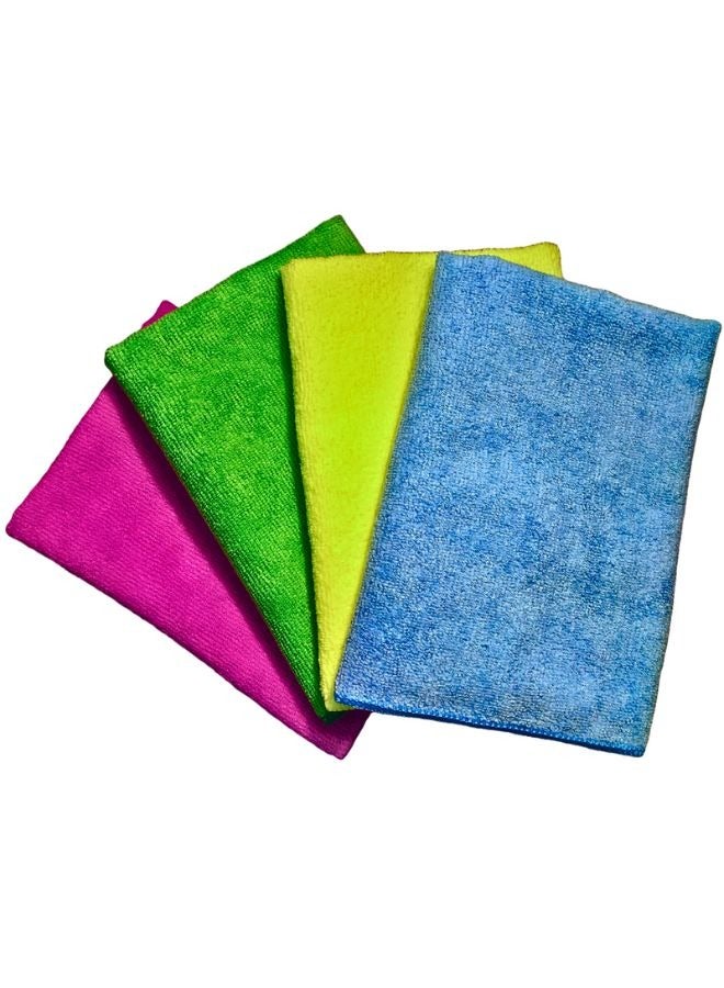 8-Piece Microfiber Cleaning Cloth Set - Soft, Durable & Multi-Purpose - Lint-Free for Home & Kitchen - Assorted Colors - Image 2