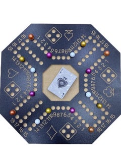 Jackaroo Numbered Jackaroo High Quality 4 Player Board  Game And Card Set With 16pcs Marble-40x40 cm  - Image 3