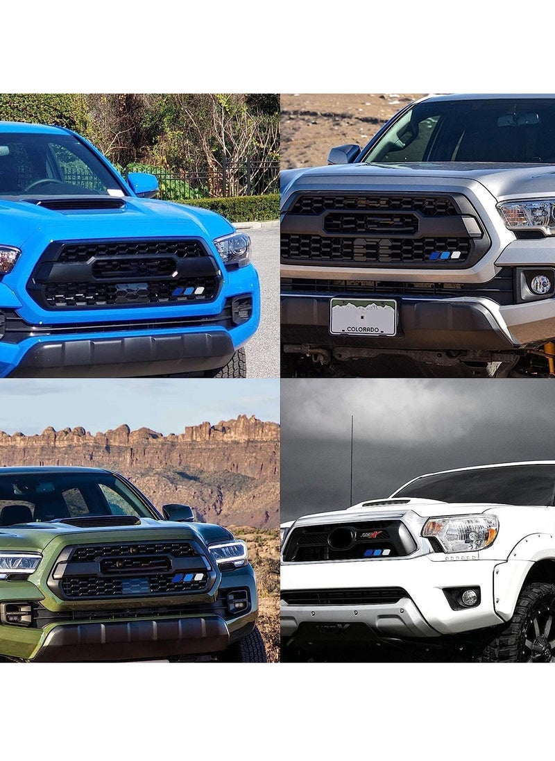 Generic Tri-Color Grille Badge Logo Decoration Accessories Car Truck Label For Tacoma 4runner And For Tundra Rav4, Three-Color Badge Logo For Highlander'S T-G3y White-blue-dark blue  - Image 3