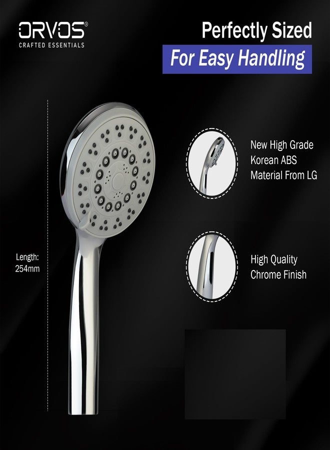 Orvos Hand shower multi-function, 4x4 inches, HydroBloom, Chrome plated with high grade Korean ABS material from LG, Head only, for high end luxury bathrooms - Image 5