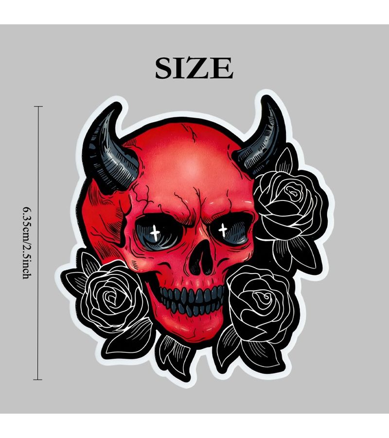 Demon Skull 1pc Sticker for Booktok Notebook Collectors Trippy Spiritual Gift - Image 2