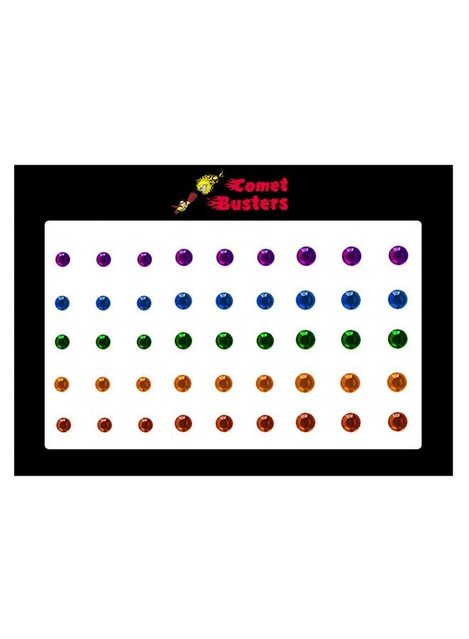 Comet Busters Beautiful Multicolor And Multisize Stone Bindi (Bin1015) - Image 4
